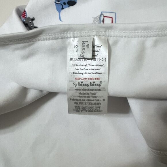 Kissy Kissy Dogs Playing Sports Pima Cotton Baby Receiving Blanket Lovey Blankie - Picture 10 of 15